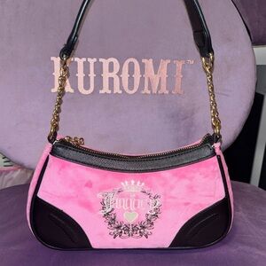 Juicy Couture Pink and Black Heritage Purse